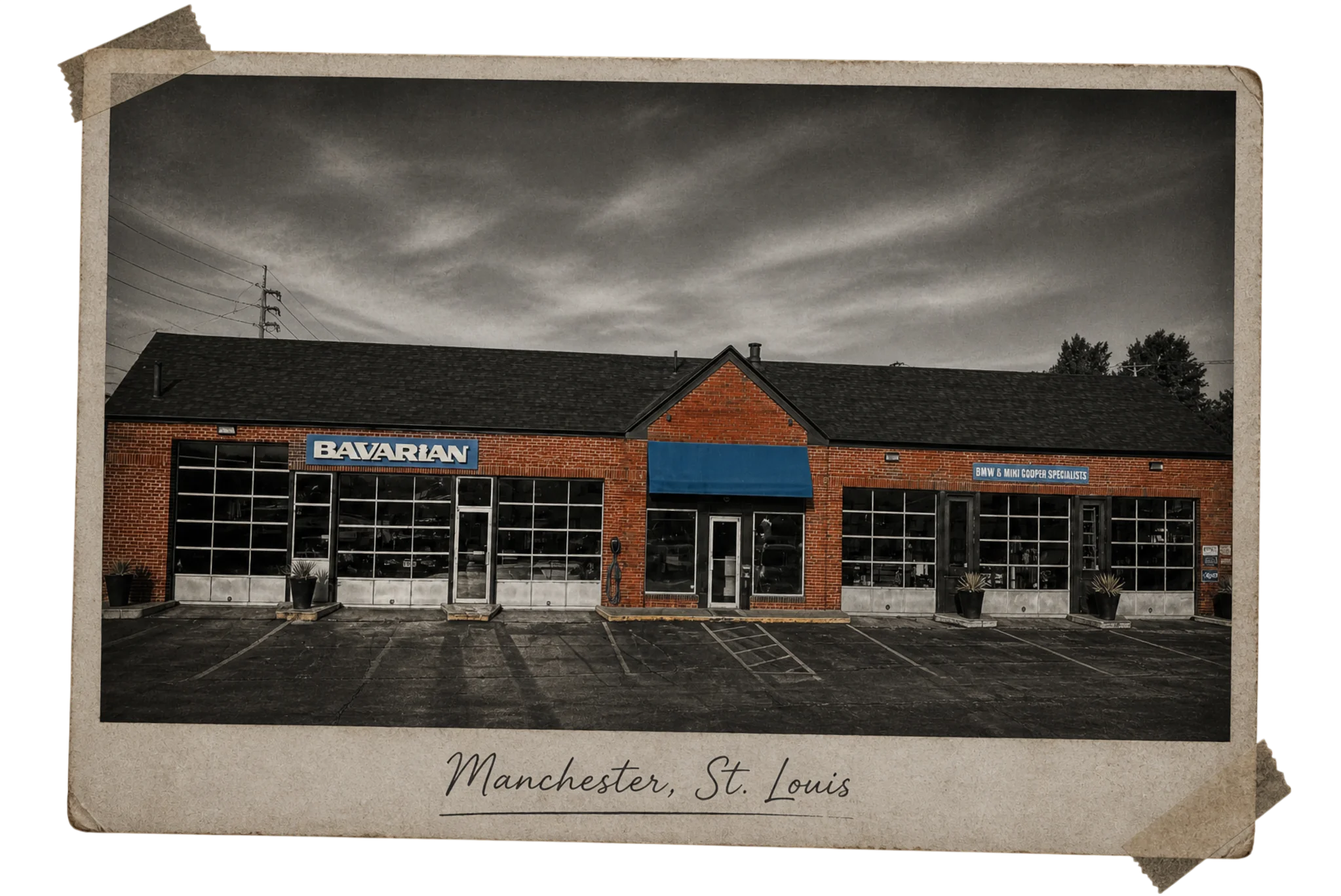 Bavarian Enterprises Manchester location building — BMW and MINI repair shop in St. Louis