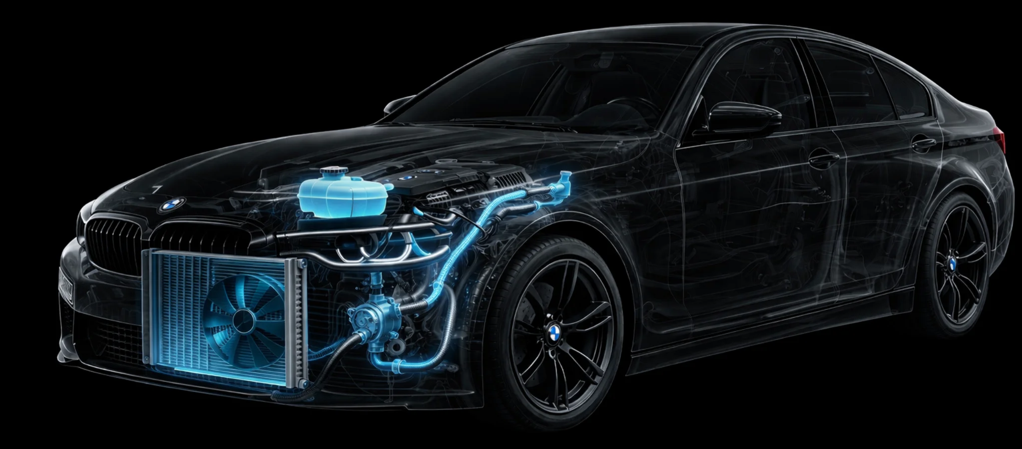 BMW cooling system repair and coolant service