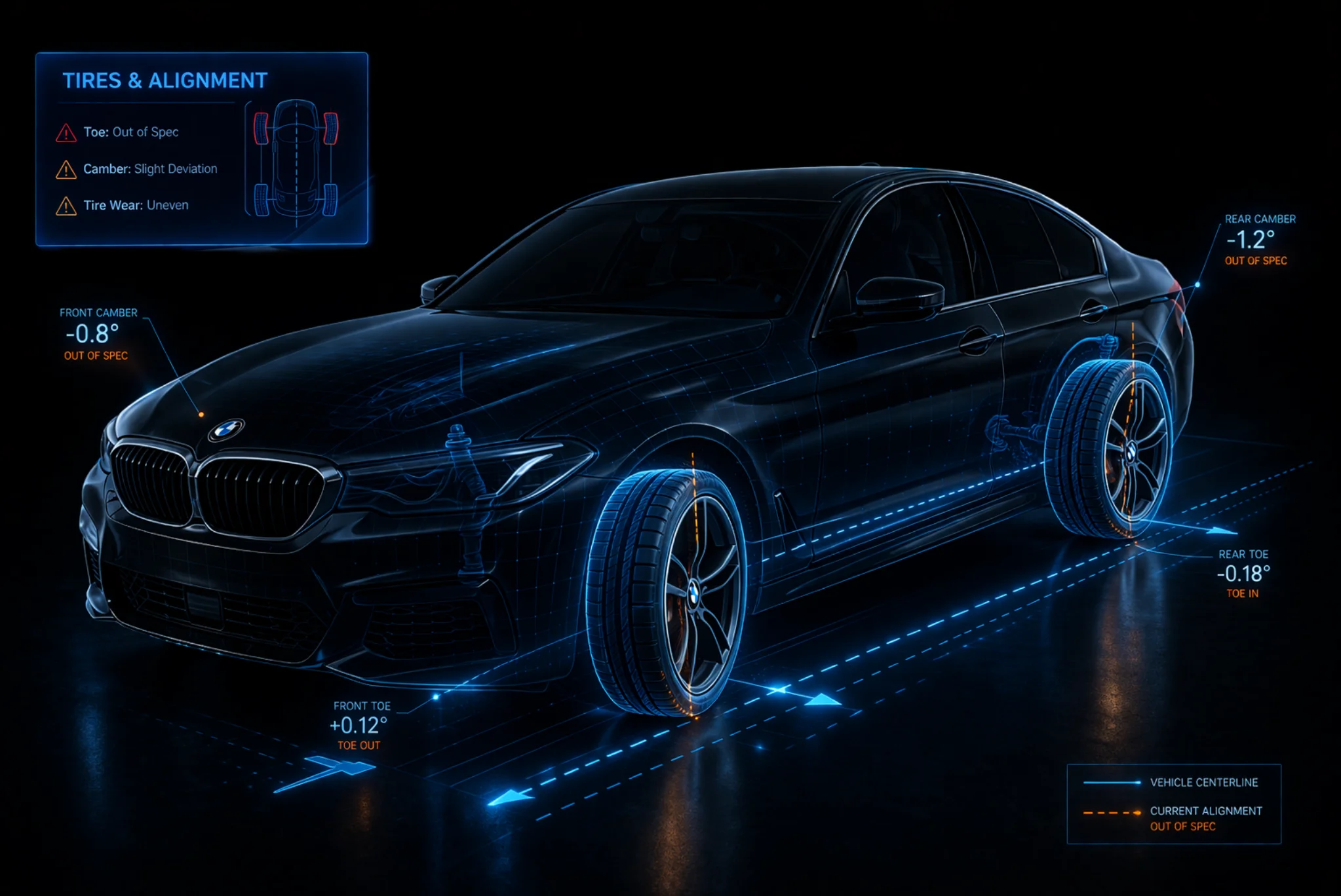 BMW tire service and wheel alignment
